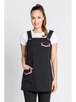 Tablier Jumper Dress Noir Et Rose -Travail Professionnels Vêtements Magasin tablier jumper dress noir et rose 2