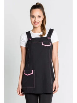 Tablier Jumper Dress Noir Et Rose -Travail Professionnels Vêtements Magasin tablier jumper dress noir et rose 3