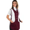 Tablier Médicale Kingston Bordeaux Blanc -Travail Professionnels Vêtements Magasin tablier kingston bordeaux blanc