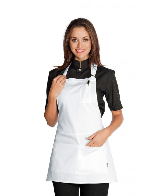 Tablier Court à Bavette Piccadilly Blanc 4 Tablier Court à Bavette Piccadilly Blanc – Image 2