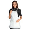 Tablier Court à Bavette Piccadilly Blanc -Travail Professionnels Vêtements Magasin tablier piccadilly blanc