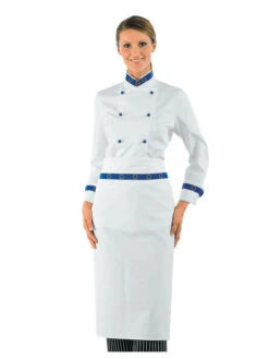 Tablier Rondin Cm 95x70 Blanc Bleu