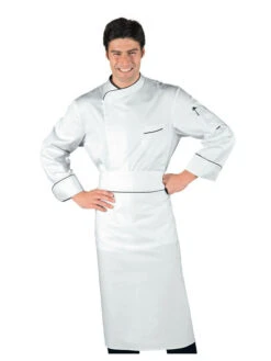 Tablier Rondin Cm 95x70 Blanc Noir