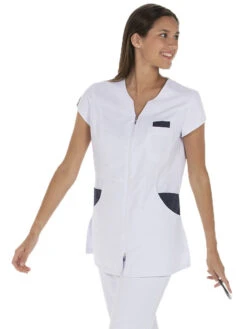 Tunique Aide-soignante à Manches Courtes En Microfibre