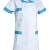 Tunique Aide-soignante Asymétrique BERNY Blanc Et Bleu 2 Tunique Aide-soignante Asymétrique BERNY Blanc Et Bleu -Travail Professionnels Vêtements Magasin tunique aide soignante asymetrique berny blanc et bleu
