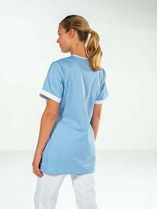 Tunique Aide-Soignante Bleue/blanche Lilee 6 Tunique Aide-Soignante Bleue/blanche Lilee – Image 4