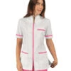Tunique Aide-soignante Manches Courtes Rose Et Blanc Isacco