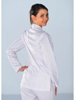 Tunique Blanche Esthéticienne Vendôme Manches Longues Et Microfibre -Travail Professionnels Vêtements Magasin tunique blanche estheticienne vendome manches longues et microfibre 2