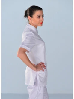 Tunique Blanche Esthéticienne Vendome, Tissu Super Dry -Travail Professionnels Vêtements Magasin tunique blanche estheticienne vendome tissu super dry 3