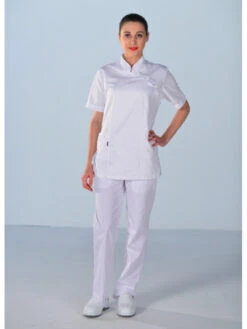 Tunique Blanche Esthéticienne Vendome, Tissu Super Dry -Travail Professionnels Vêtements Magasin tunique blanche estheticienne vendome tissu super dry 4