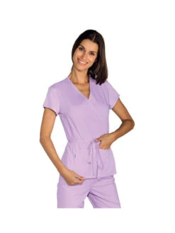 Tunique Cache Coeur Esthéticienne Mauve -Travail Professionnels Vêtements Magasin tunique cache coeur estheticienne mauve 5