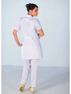 Tunique De Travail Blanche Femme Clinic Look -Travail Professionnels Vêtements Magasin tunique de travail blanche femme clinic look 3