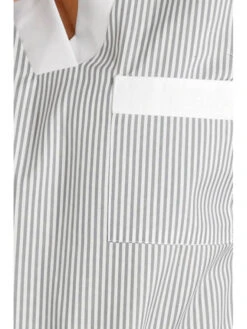 Tunique De Travail Femme à Manche Courte Gris Et Blanc -Travail Professionnels Vêtements Magasin tunique de travail femme a manche courte gris et blanc 2