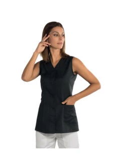 Tunique De Travail Noire Sans Manches Bahia Tissu Superdry