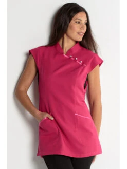 Tunique Esthéticienne Rose Fuchsia 7 Tunique Esthéticienne Rose Fuchsia -Travail Professionnels Vêtements Magasin tunique estheticienne rose fuchsia 1