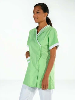 Tunique Médicale Verte/blanche Lilee 8 Tunique Médicale Verte/blanche Lilee -Travail Professionnels Vêtements Magasin tunique estheticienne vertblanche lilee 2