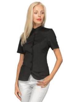 Tunique Esthétique Noire Infroisssable Isacco