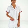 Tunique Femme Blanche/Cassis Alexandra -Travail Professionnels Vêtements Magasin tunique femme blanccassis alexandra