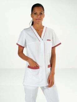 Tunique Femme Blanche/Cassis Alexandra