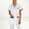 Tunique Femme Blanche / Bleue Alexandra -Travail Professionnels Vêtements Magasin tunique femme bleu bleu marine alexandra
