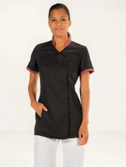 Tunique Femme Coupe Cintrée Noire / Cassis Ayako