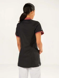 Tunique Femme Coupe Cintrée Noire / Cassis Ayako 9 Tunique Femme Coupe Cintrée Noire / Cassis Ayako -Travail Professionnels Vêtements Magasin tunique femme coupe cintree noir cassis ayako 3