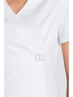 Tunique Kimono Femme Manches Courtes Blanc -Travail Professionnels Vêtements Magasin tunique kimono femme manches courtes blanc 1