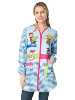 Tunique Maitresse D'école à Motifs "enfants" Manches Longues