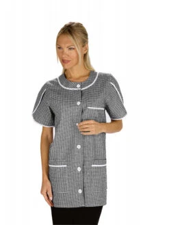 Tunique Manches Courte Alberville Pied De Poule 100% Coton -Travail Professionnels Vêtements Magasin tunique manches courte alberville pied de poule 100 coton 1