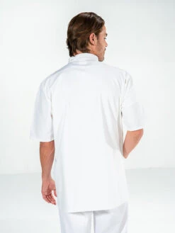 Tunique Médicale Blanche 100% Coton Manches Courtes DENIS 8 Tunique Médicale Blanche 100% Coton Manches Courtes DENIS -Travail Professionnels Vêtements Magasin tunique medicale blanche 100 coton manches courtes denis 2