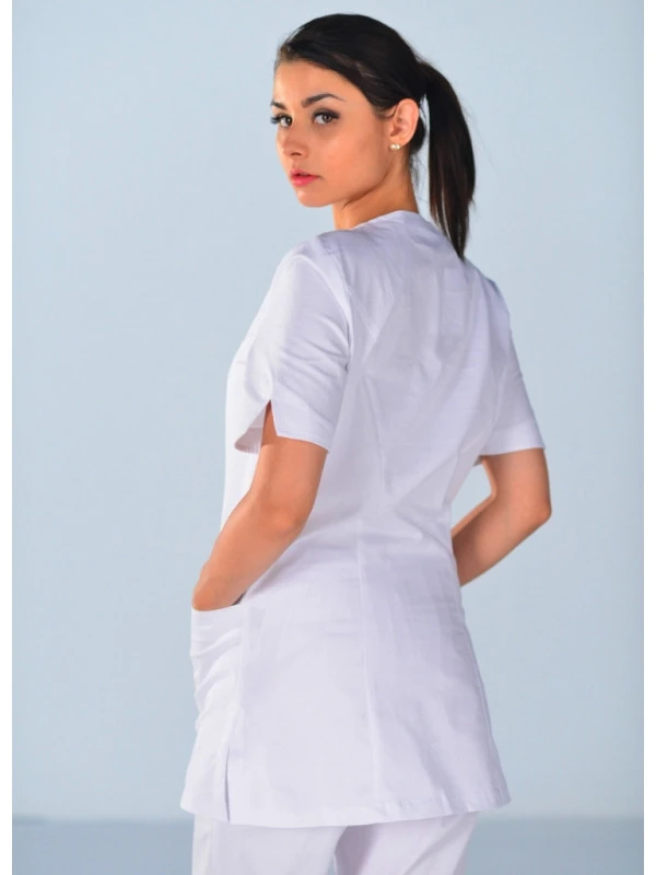 Tunique Médicale Blanche Alice 4 Tunique Médicale Blanche Alice – Image 2