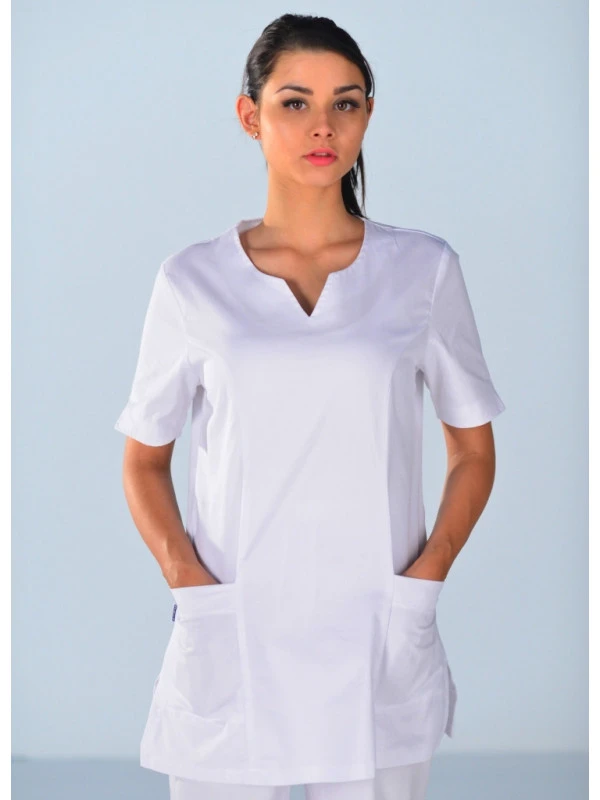 Tunique Médicale Blanche Alice 6 Tunique Médicale Blanche Alice – Image 4