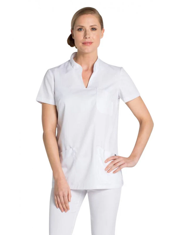 Tunique Médicale Blanche Col Mao 3 Tunique Médicale Blanche Col Mao