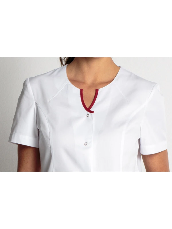 Tunique Médicale Blanche Et Rouge 4 Tunique Médicale Blanche Et Rouge – Image 2