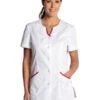 Tunique Médicale Blanche Et Rouge -Travail Professionnels Vêtements Magasin tunique medicale blanche et rouge