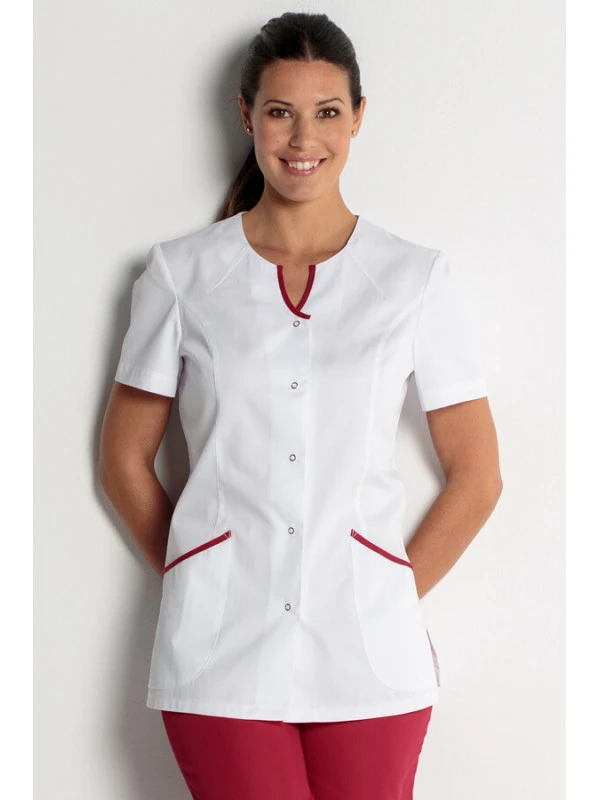 Tunique Médicale Blanche Et Rouge 5 Tunique Médicale Blanche Et Rouge – Image 3