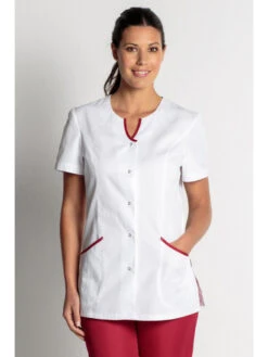 Tunique Médicale Blanche Et Rouge 9 Tunique Médicale Blanche Et Rouge -Travail Professionnels Vêtements Magasin tunique medicale blanche et rouge 3