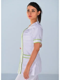 Tunique Médicale Brasilia Blanche Et Vert Anis Clinic Look 11 Tunique Médicale Brasilia Blanche Et Vert Anis Clinic Look -Travail Professionnels Vêtements Magasin tunique medicale blanche et vert anis clinic look 4