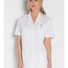 Tunique Médicale Blanche Femme Manches Courtes -Travail Professionnels Vêtements Magasin tunique medicale blanche femme manches courtes
