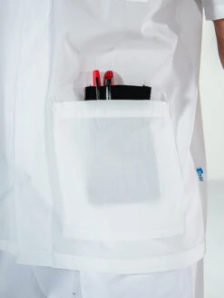 Tunique Médicale Blanche Manches Courtes Homme HARRY -Travail Professionnels Vêtements Magasin tunique medicale blanche manches courtes homme harry 3