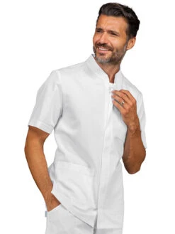 Tunique Médicale Blanche Manches Courtes Hommes Corfu