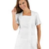 Tunique Médicale Blanche Manches Courtes Isacco 1 Tunique Médicale Blanche Manches Courtes Isacco -Travail Professionnels Vêtements Magasin tunique medicale blanche manches courtes isacco pas chere