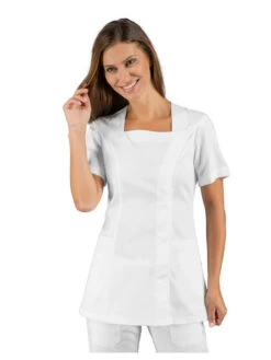 Tunique Médicale Blanche Manches Courtes Isacco