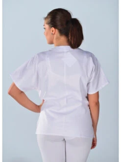 Tunique Médicale Blanche Unisexe Clinic Look -Travail Professionnels Vêtements Magasin tunique medicale blanche unisexe clinic look 3