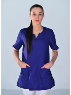 Tunique Médicale Bleu Alice -Travail Professionnels Vêtements Magasin tunique medicale bleu alice 3