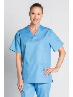 Tunique Médicale Bleu De France Unisexe Col En V 7 Tunique Médicale Bleu De France Unisexe Col En V -Travail Professionnels Vêtements Magasin tunique medicale bleu de france unisexe col en v 2