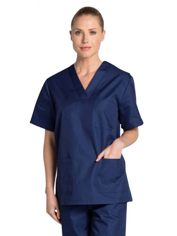 Tunique Médicale Bleu Marine Unisexe Col En V 3 Tunique Médicale Bleu Marine Unisexe Col En V