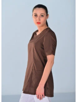 Tunique Médicale Chocolat Alice -Travail Professionnels Vêtements Magasin tunique medicale chocolat alice 2