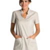 Tunique Médicale Col Mao Beige Clair -Travail Professionnels Vêtements Magasin tunique medicale col mao beige clair