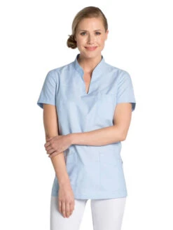 Tunique Médicale Col Mao Bleu Ciel